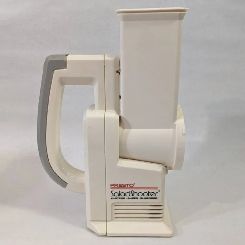 Vtg Presto SaladShooter Electric Slicer Shredder White Model Kitchen Tool Works